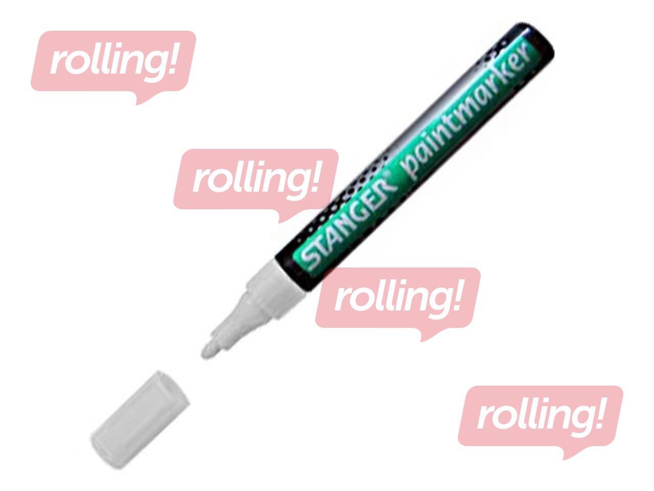Paint marker Stanger PAINT, white, 2-4mm