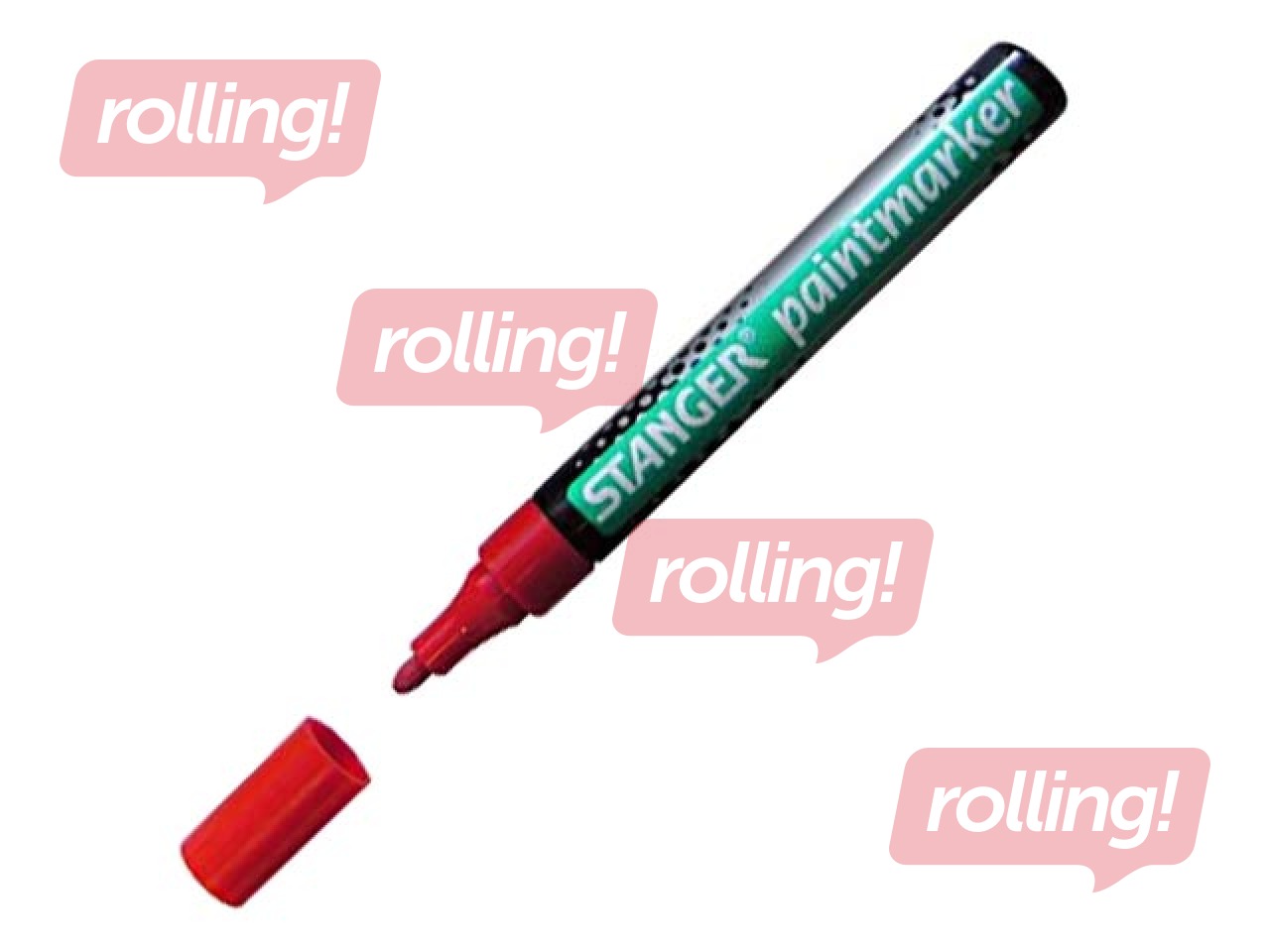 Noturīgais marķieris Stanger PAINT, sarkans, 2-4mm