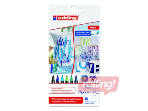 Keraamika marker Edding 4200, 6 värvi (külmad toonid)
