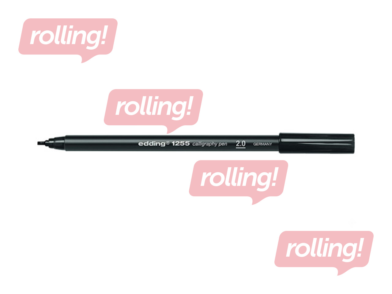 Permanent Calligraphy Marker Edding E1255, 2.00mm, Black