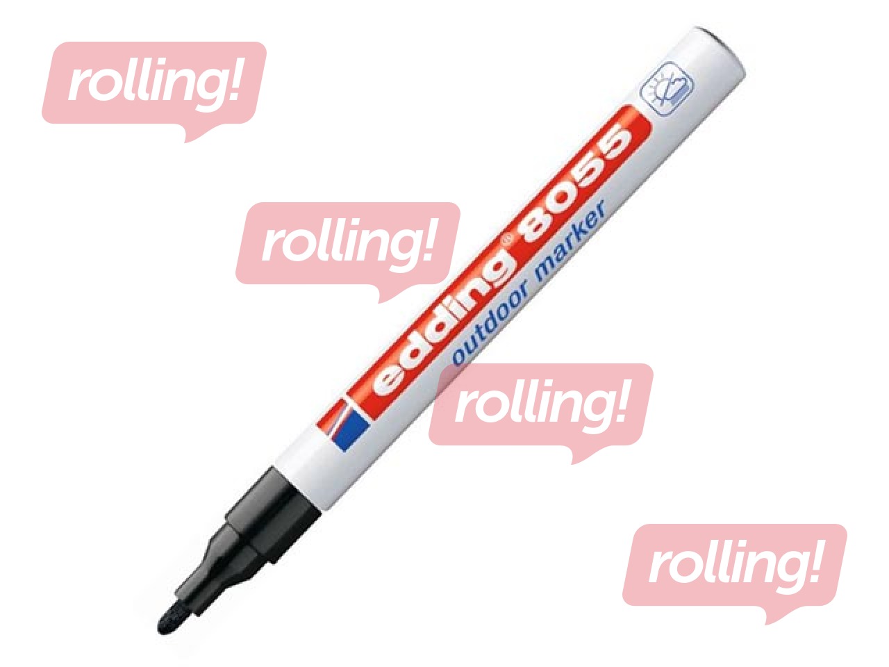 Välis-püsimarker Edding 8055, must, 1-2mm