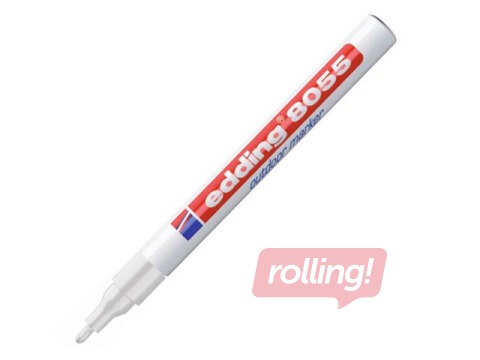 Püsimarker välitingimusteks Edding 8055, valge, 1-2mm