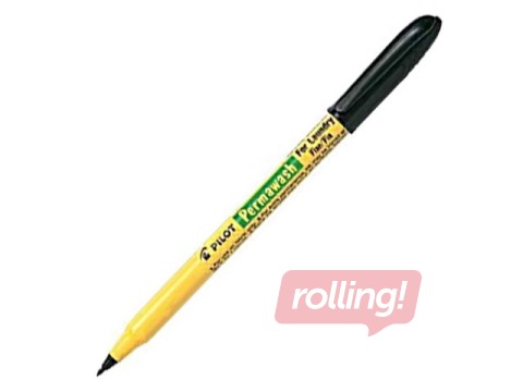 Püsimarker kangale Pilot Permawash for laundry 0,6 mm,  must