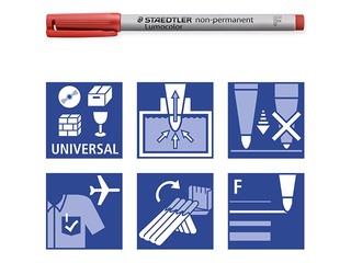 Markerid Staedtler Lumocolor 316, 0.6mm, 4 värvi