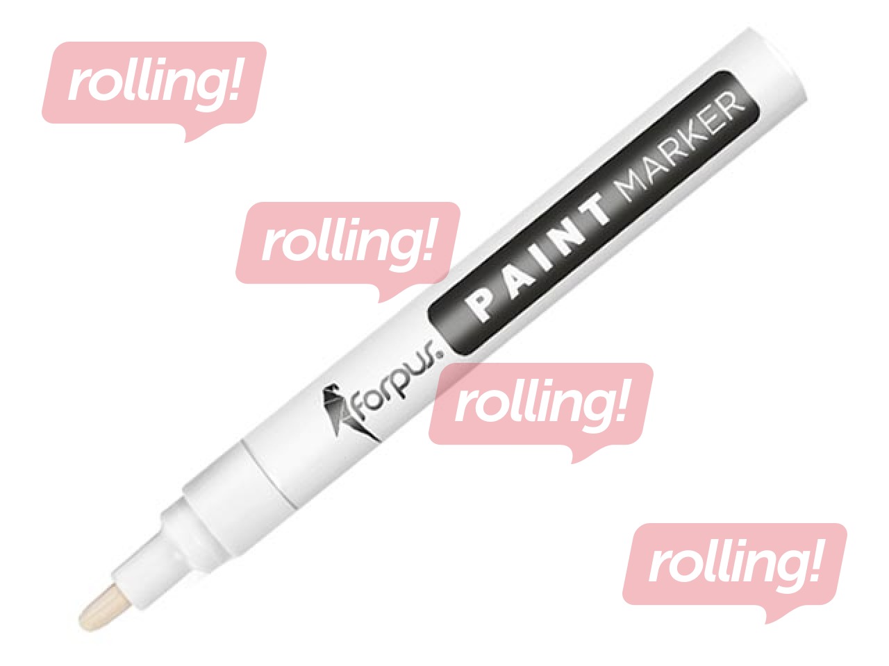 Permanentne marker Forpus PAINT, valge, 1-3mm