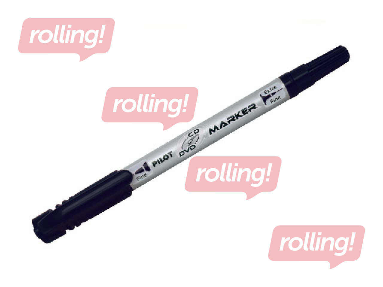 Kahekordne CD / DVD marker Twin, must