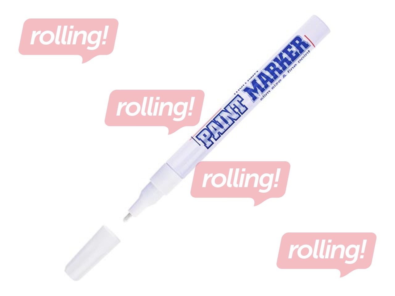 Paint marker MunHwa, white, 2mm