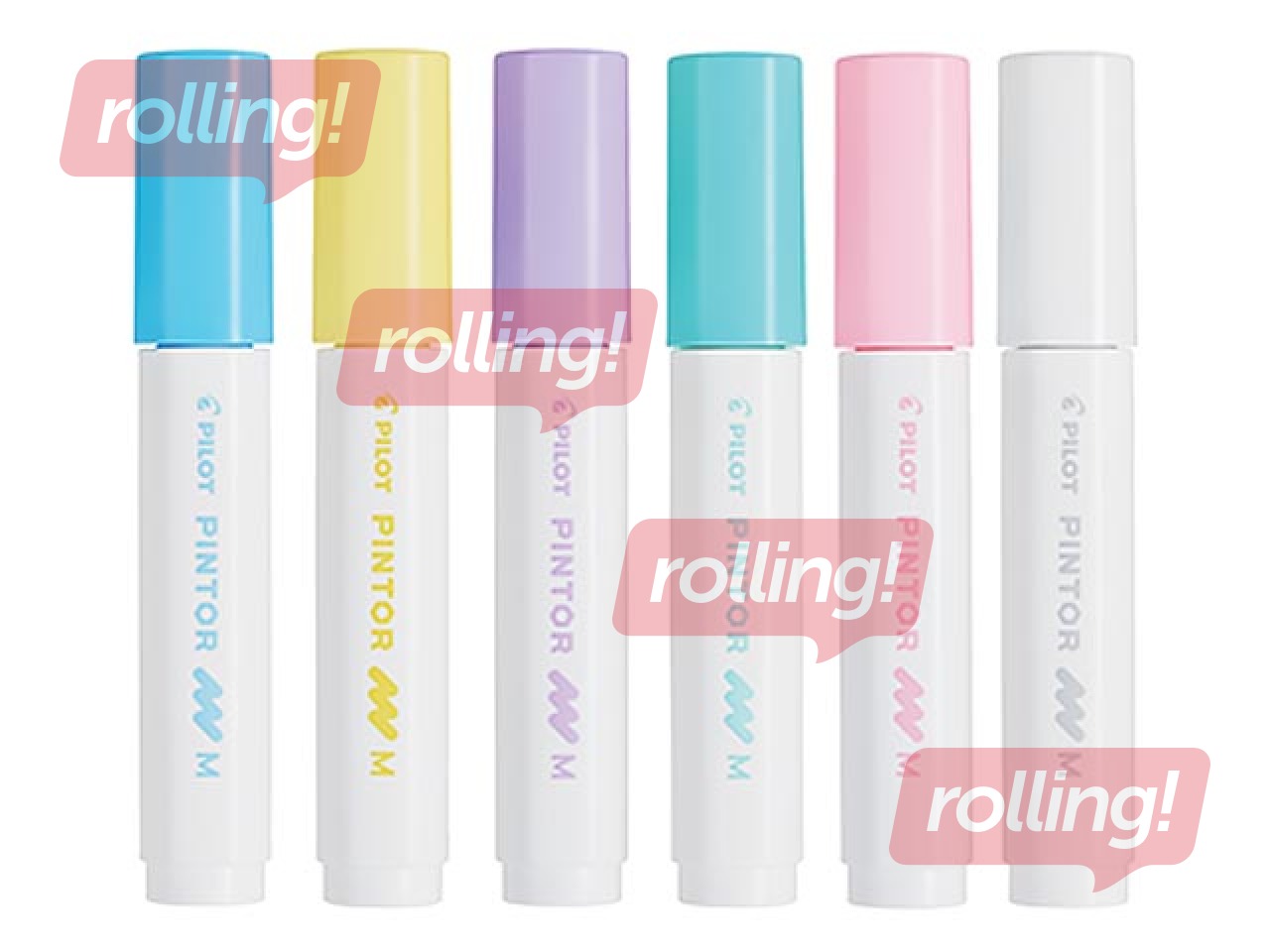 Набор перманентных маркеров Pilot Pintor, 6 пастельных цветов