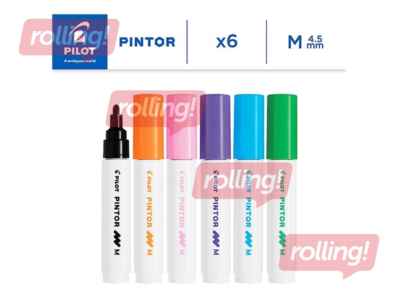 Permanento marķieru komplekts Pilot Pintor, 6 dažās krāsas