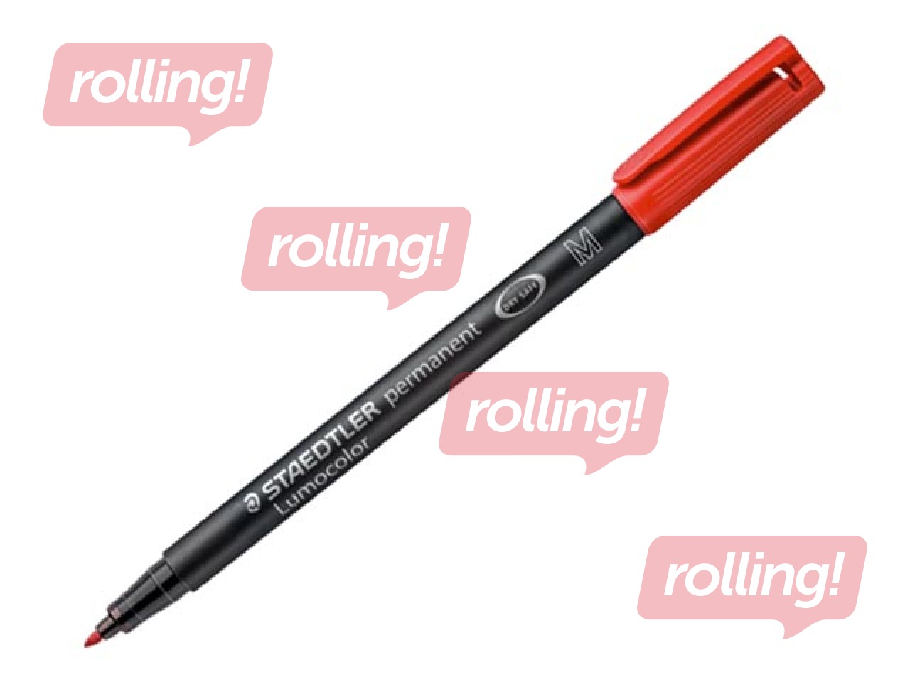 Noturīgais marķieris Staedtler Lumocolor 317, sarkans, 1mm