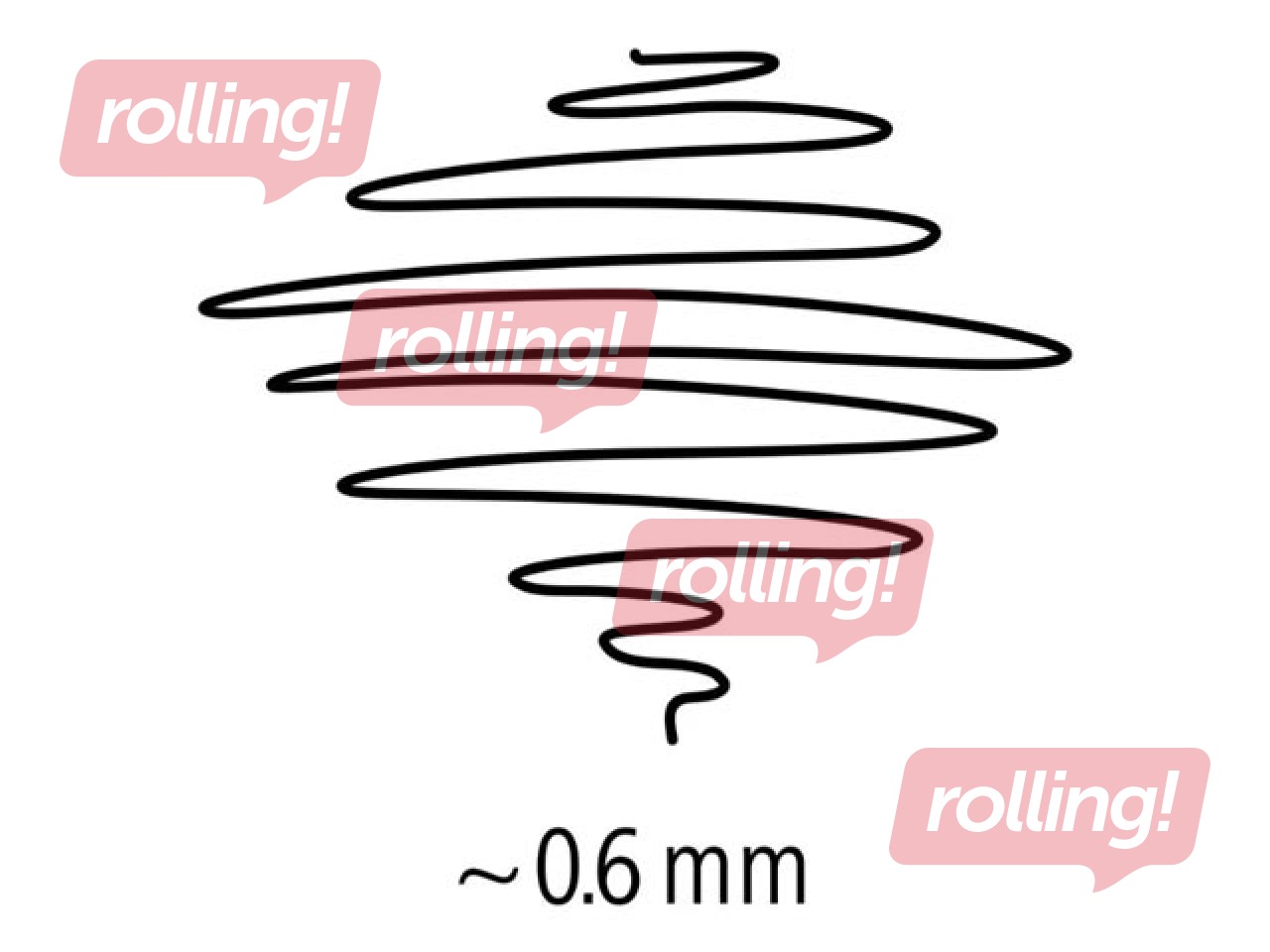 Mittepüsiv marker Staedtler Lumocolor 316, must, 0.6mm