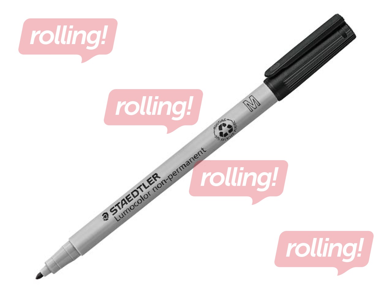 Marķieris Staedtler Lumocolor 315, melns, 1mm, nav permanents