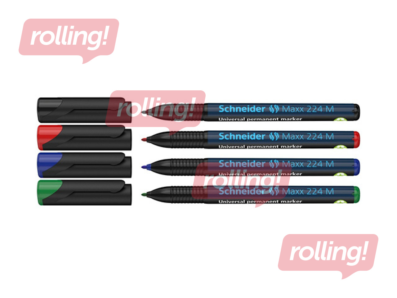Permanento marķieru komplekts OHP Schneider 224M, 4 krāsas, 1.0mm