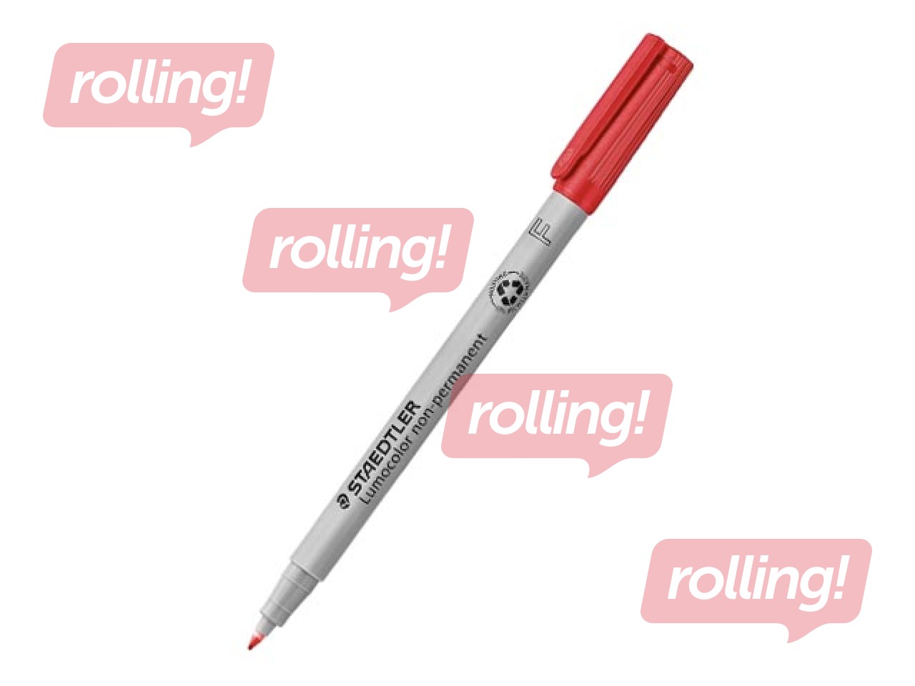 Маркер Staedtler Lumocolor 316, красный, 0.6мм, не перманентный