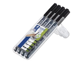 Markerid Staedtler Lumocolor 319, must, 4 joonelaiust