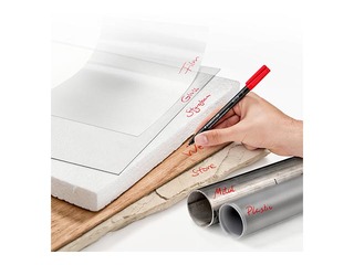 OHP permanentais marķieris Staedtler 318, sarkans, 0.6mm