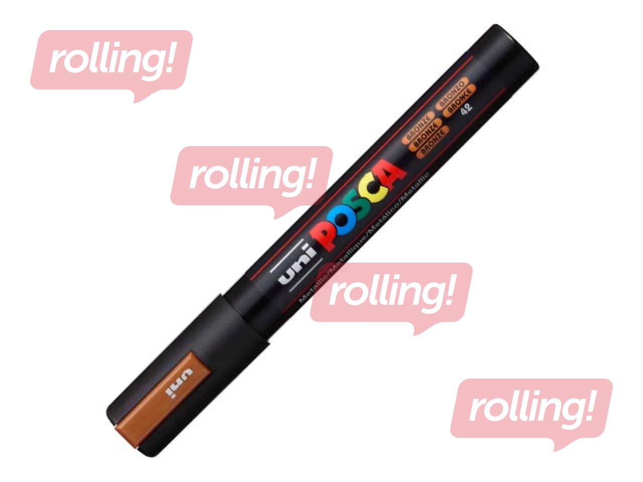Marker Uni Posca PC-5M, pronks