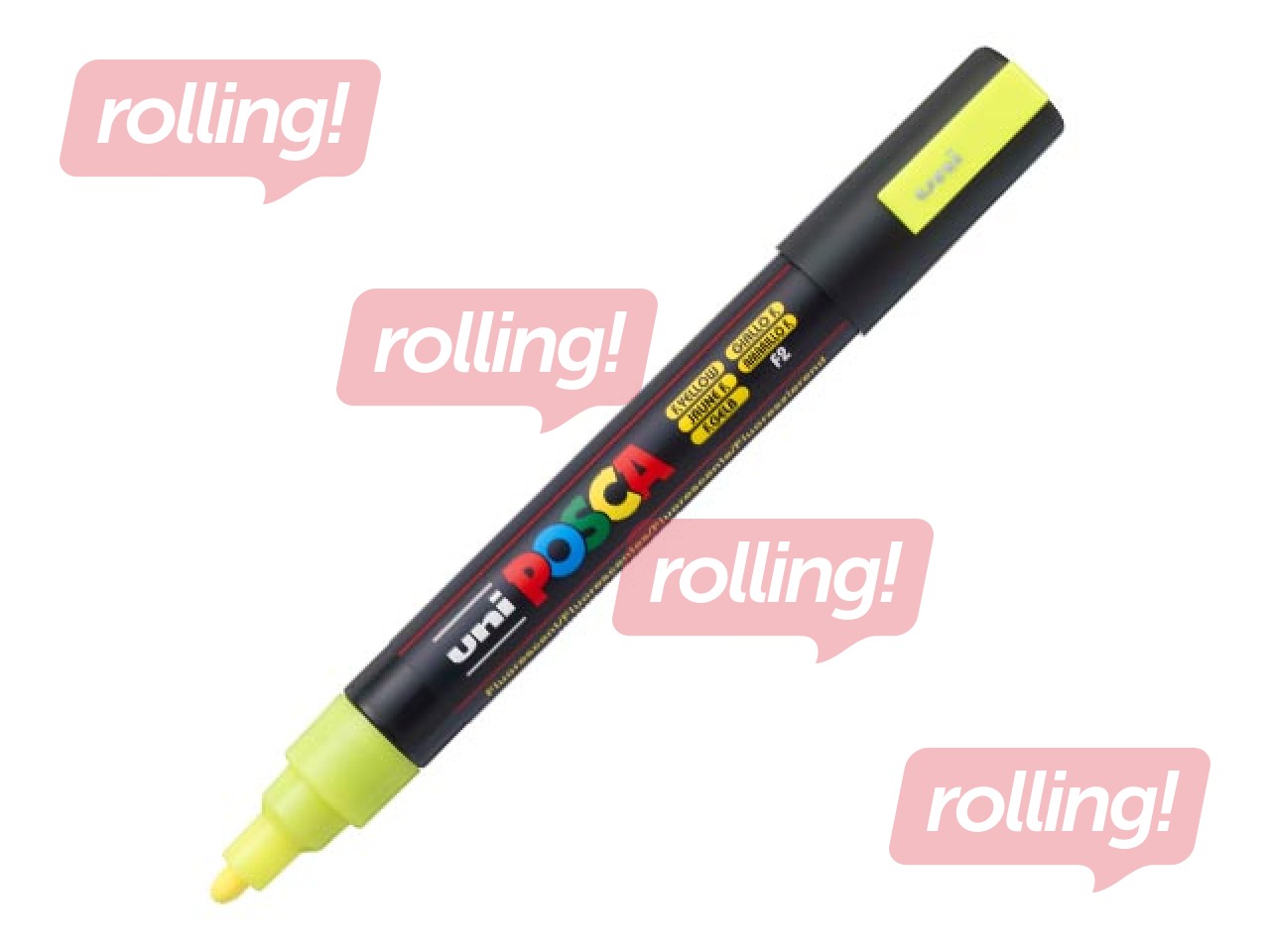 Marker Uni Posca PC-5M, fluorestseeruv kollane