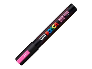 Marker Uni Posca PC-5M, fluorestseeruv roosa