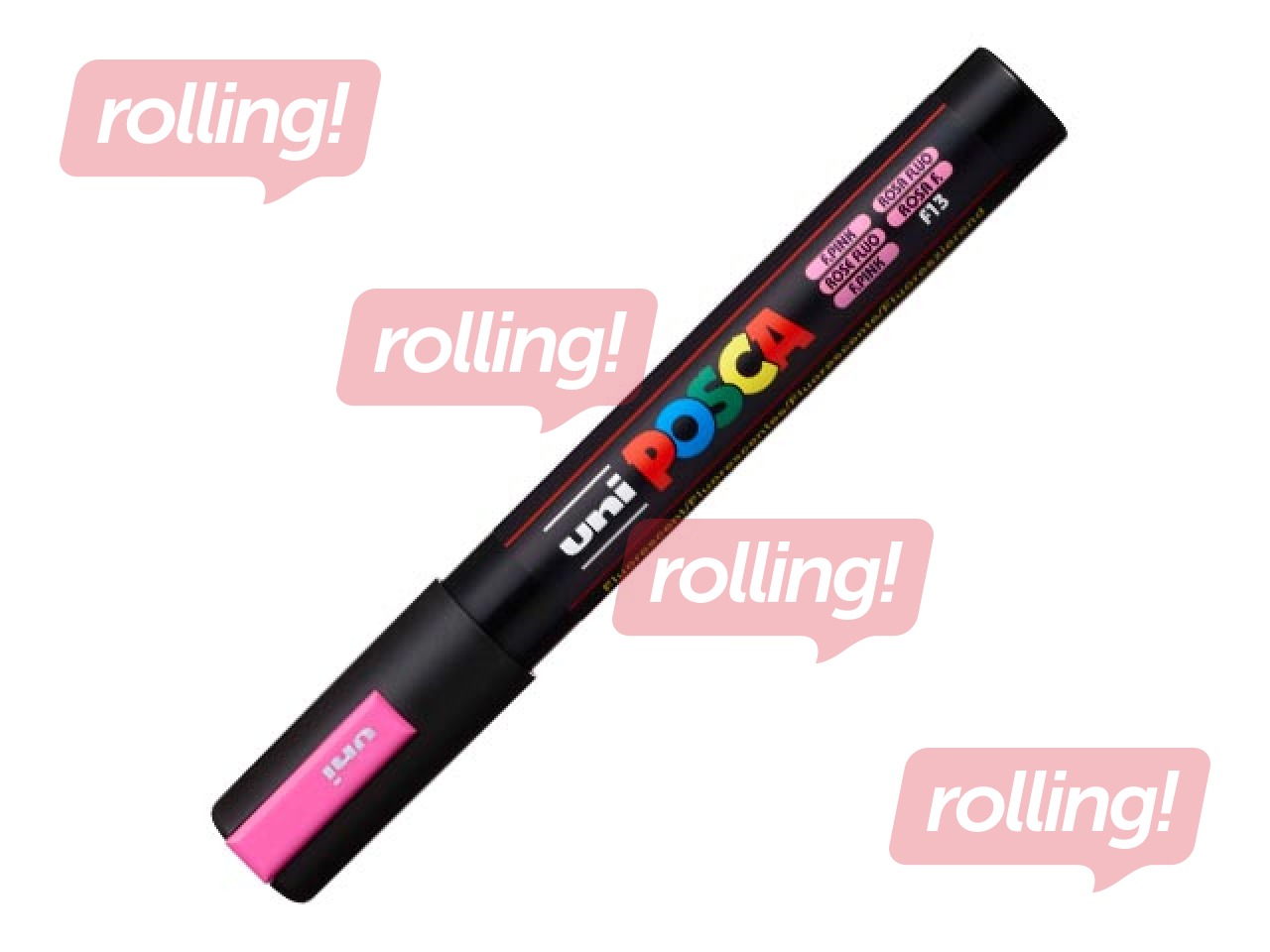 Marker Uni Posca PC-5M, fluorestseeruv roosa