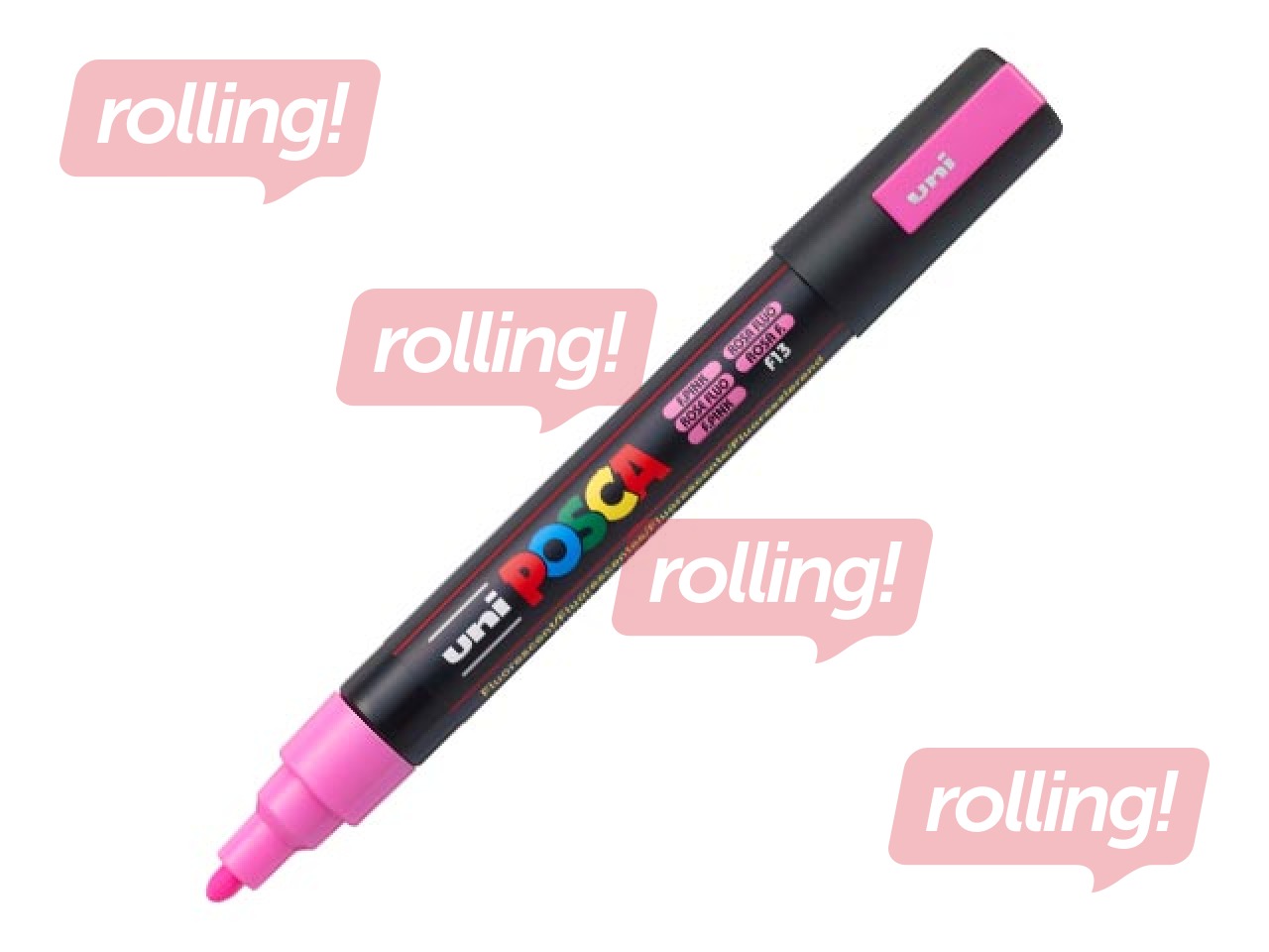 Marķieris Uni Posca PC-5M, fluorescējošs rozā