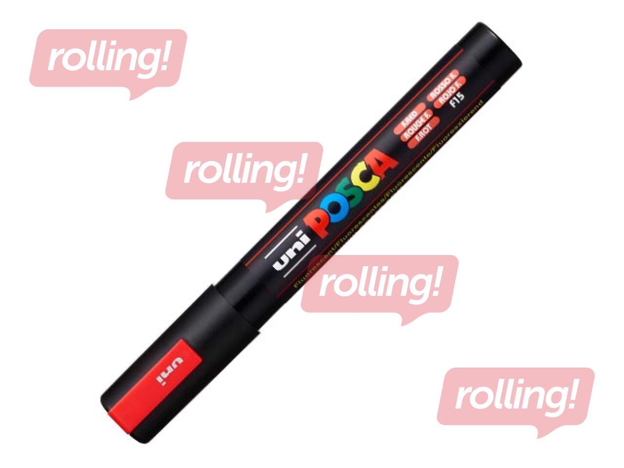 Marker Uni Posca PC-5M, fluorestseeruv punane