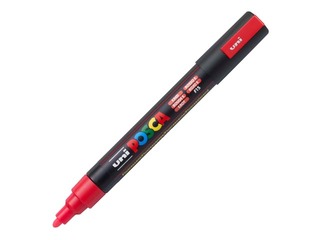 Marķieris Uni Posca PC-5M, fluorescējošs sarkans
