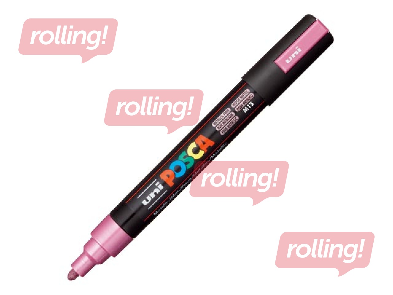 Marker Uni Posca PC-5M, metallikroosa