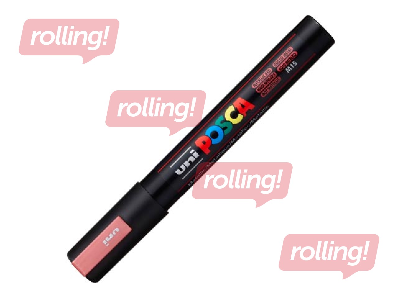 Marker Uni Posca PC-5M, metallpunane