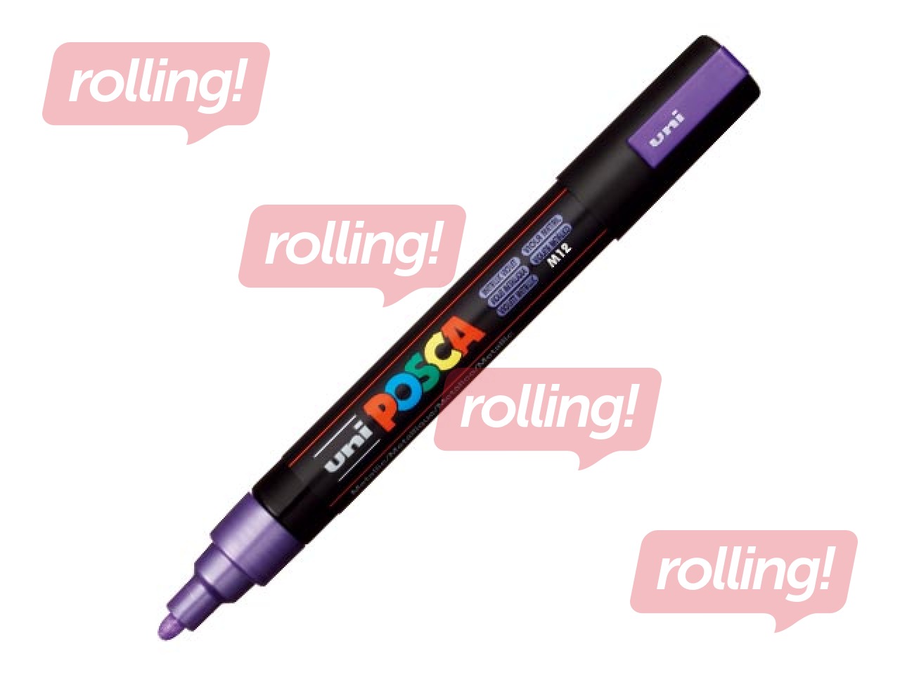Marker Uni Posca PC-5M, metalllilla