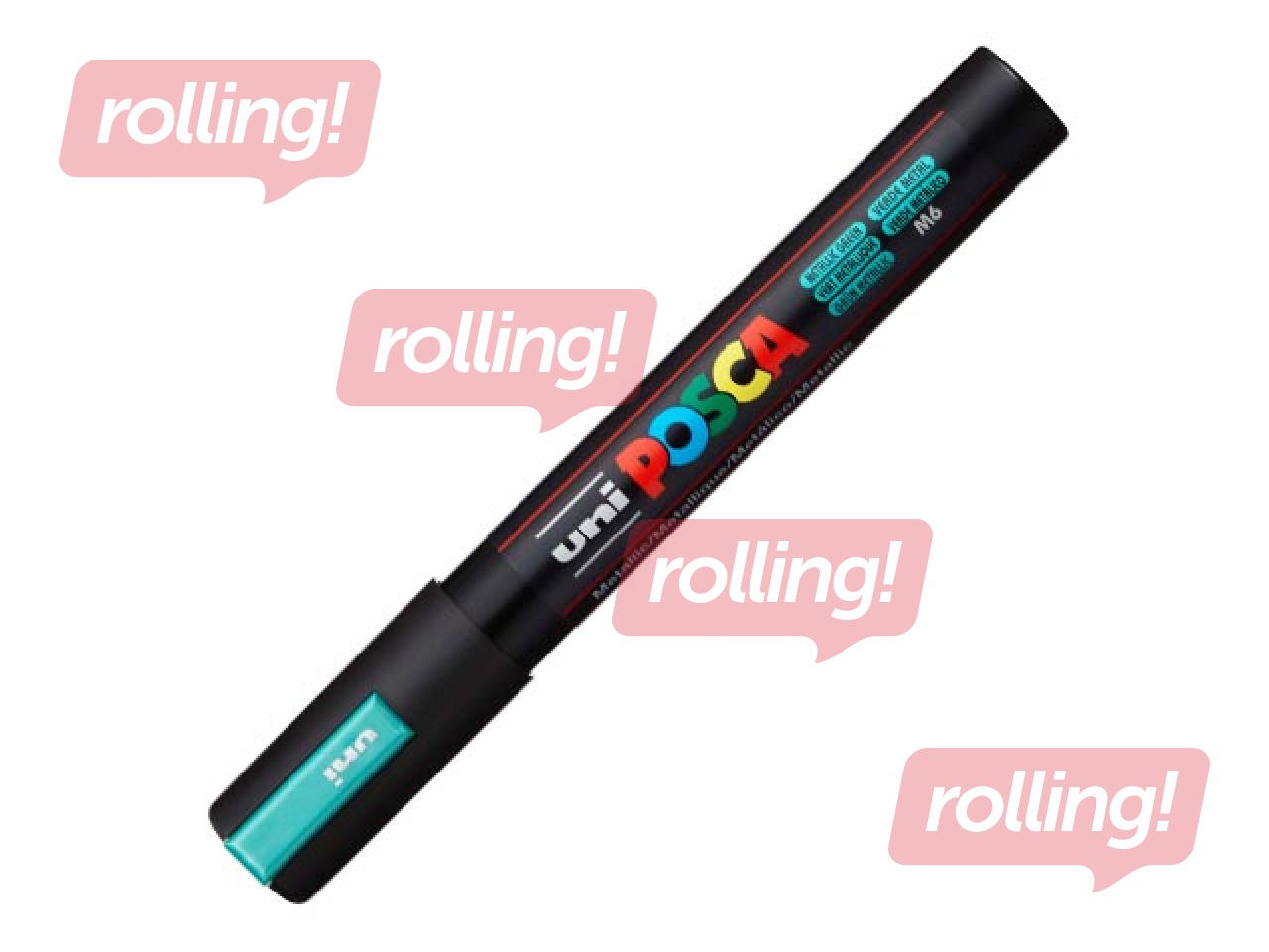 Marker Uni Posca PC-5M, metallroheline