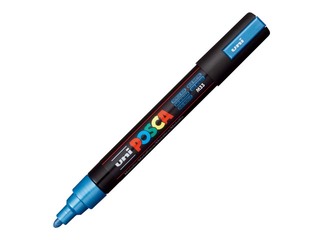 Marķieris Uni Posca PC-5M, metalizēti zils