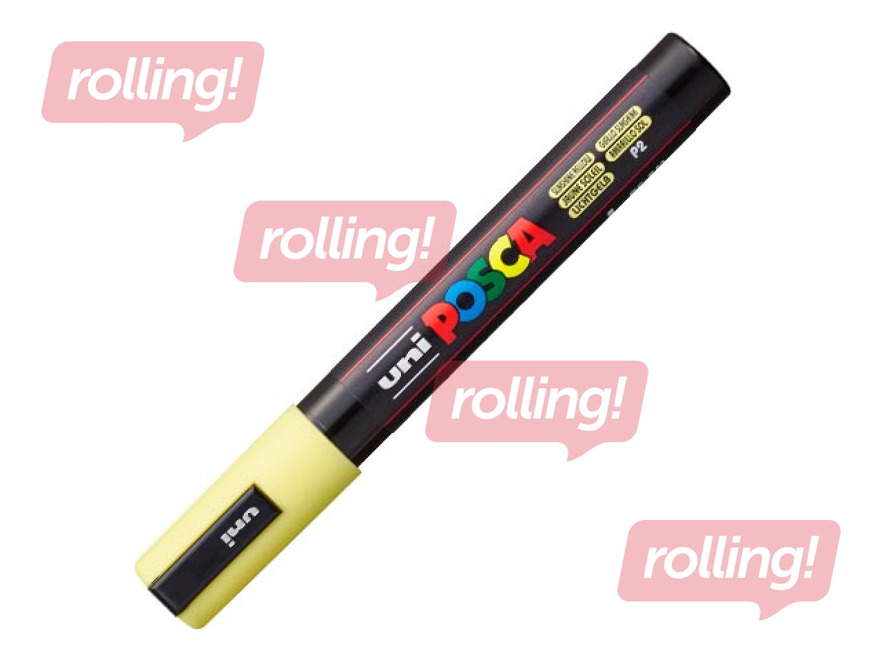 Marker Uni Posca PC-5M, pastellkollane