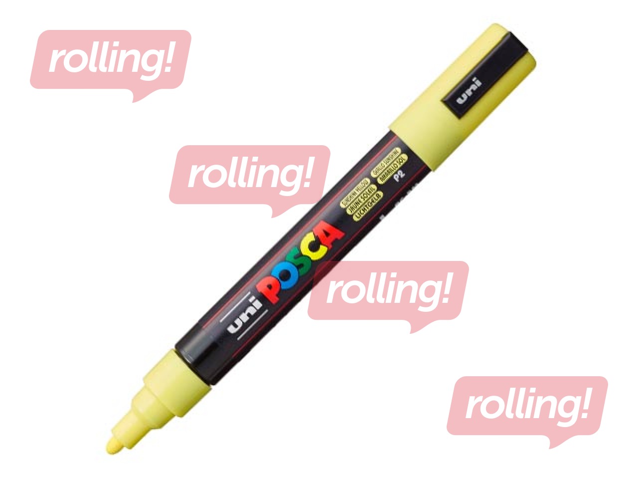 Marker Uni Posca PC-5M, pastellkollane
