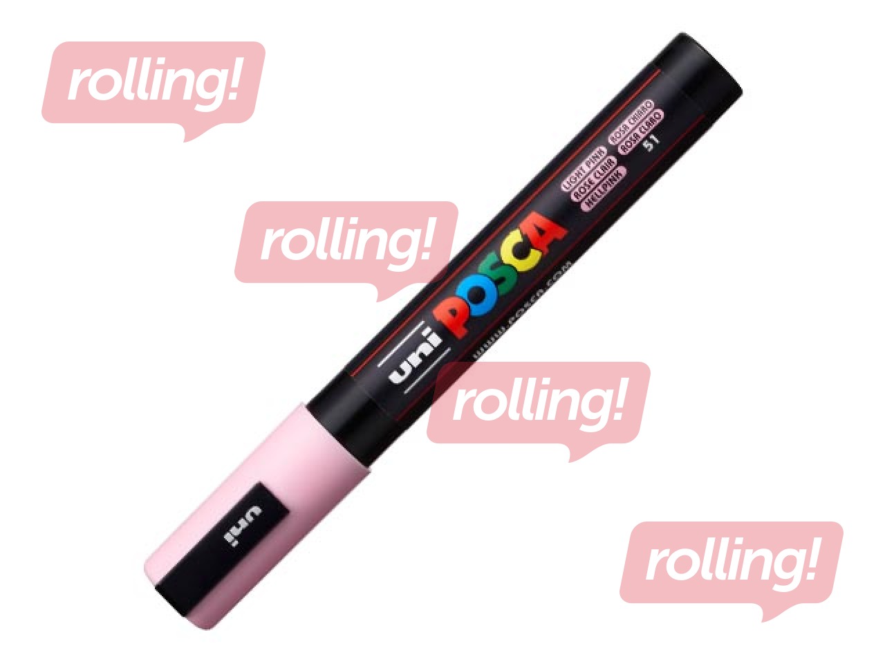 Marker Uni Posca PC-5M, pastellroosa