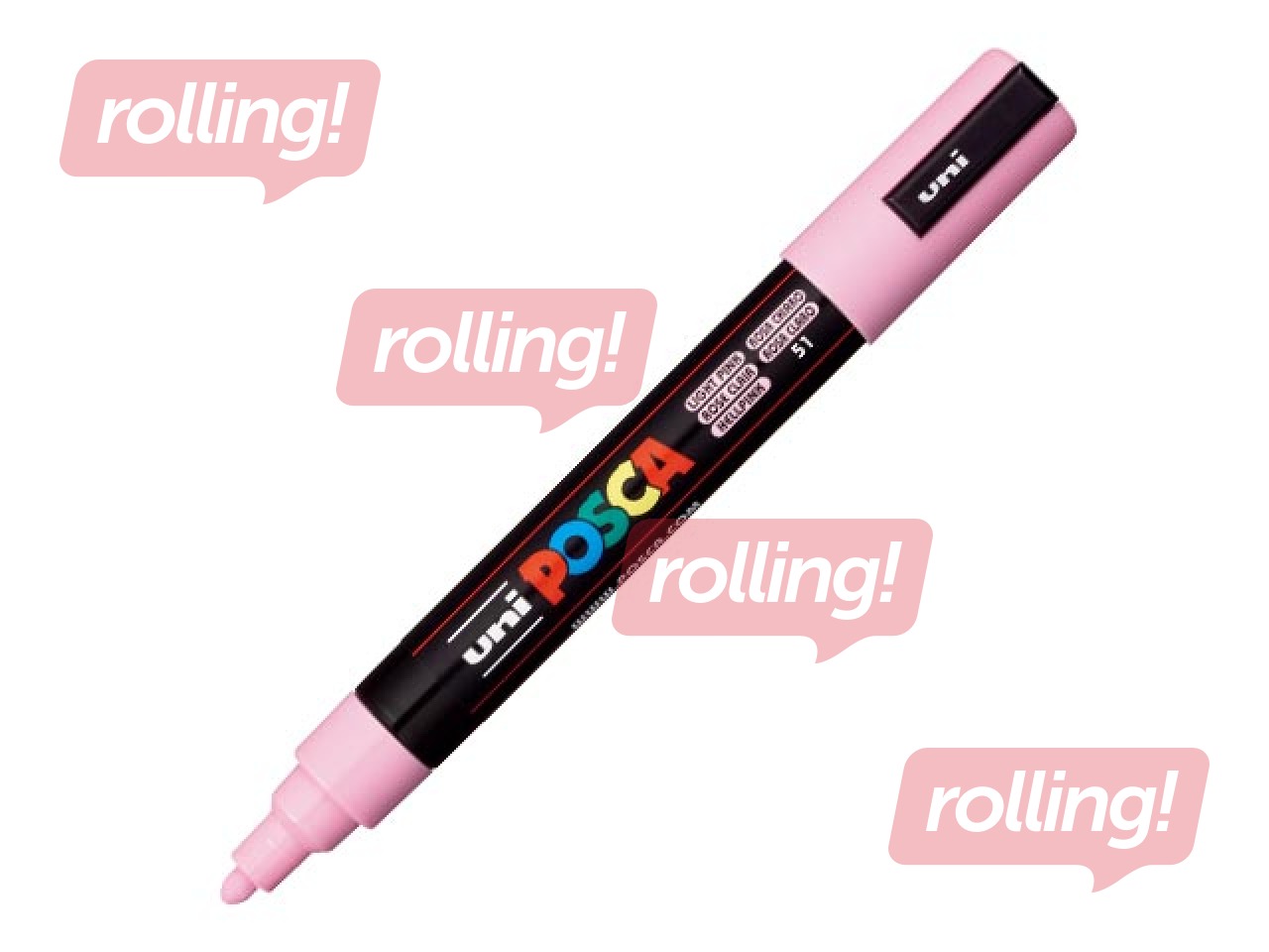 Marker Uni Posca PC-5M, pastellroosa
