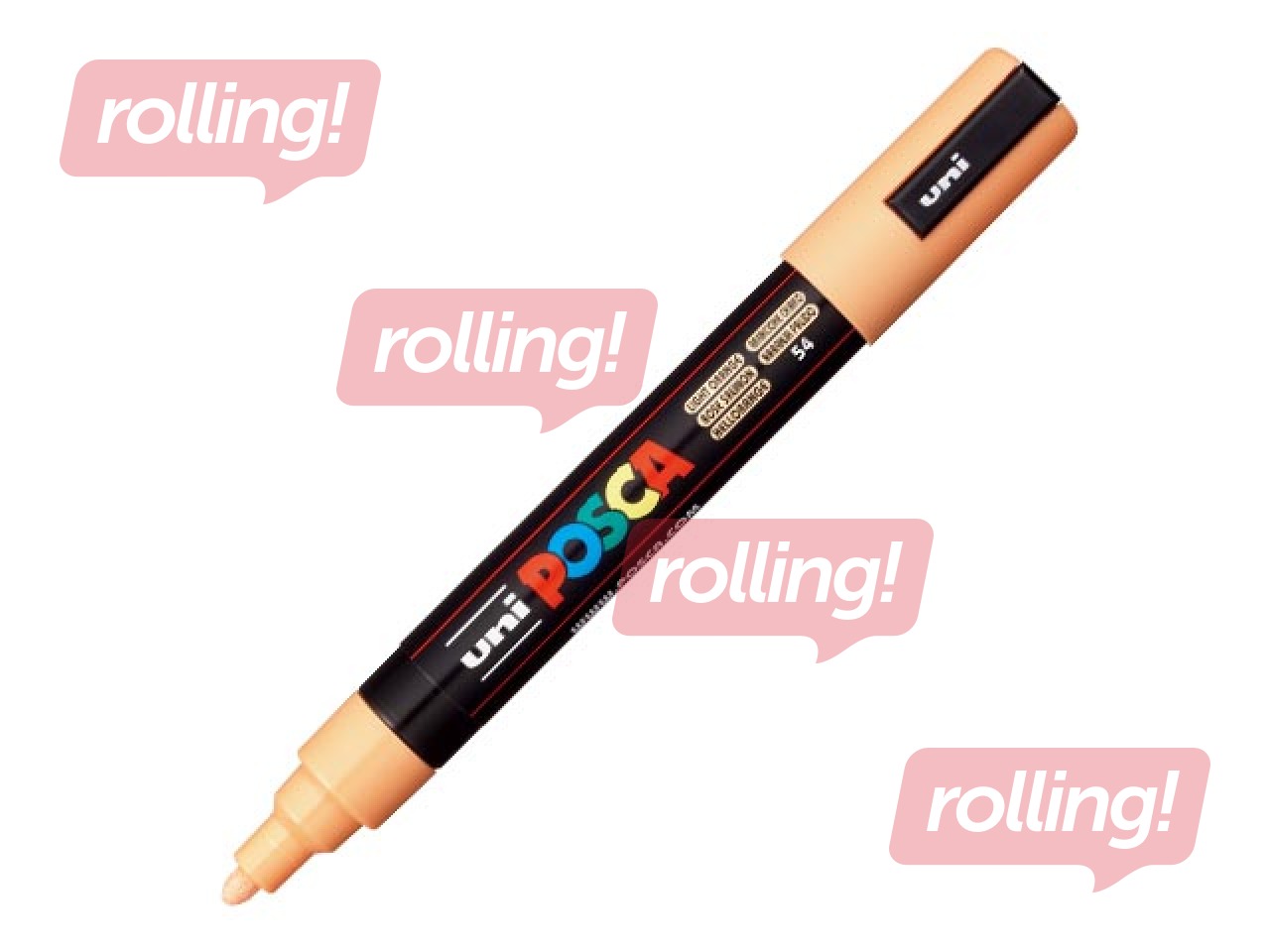Marker Uni Posca PC-5M, pastel orange