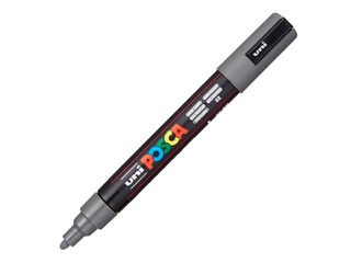 Marķieris Uni Posca PC-5M, tumši pelēks