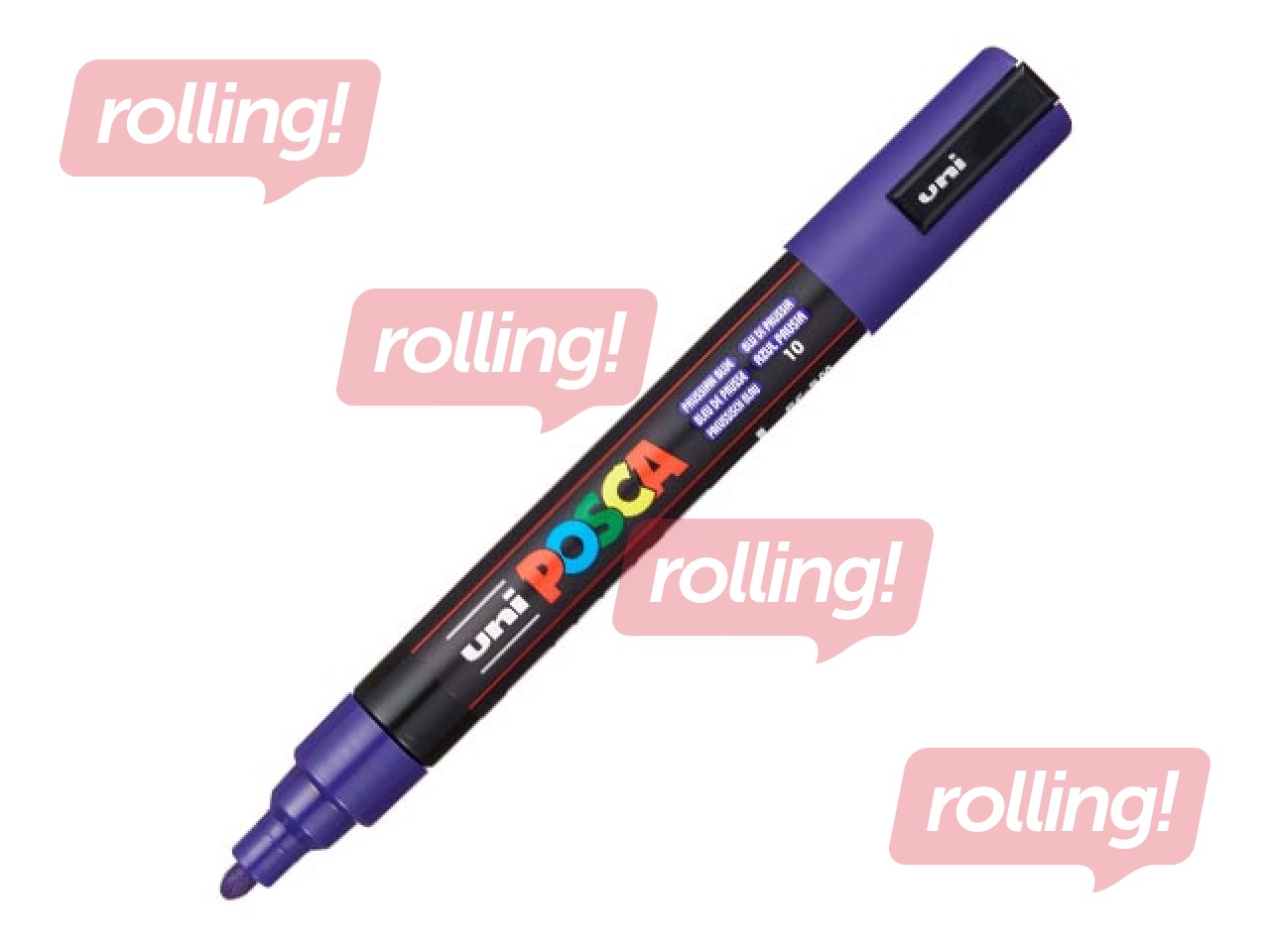 Marķieris Uni Posca PC-5M, violeti zils
