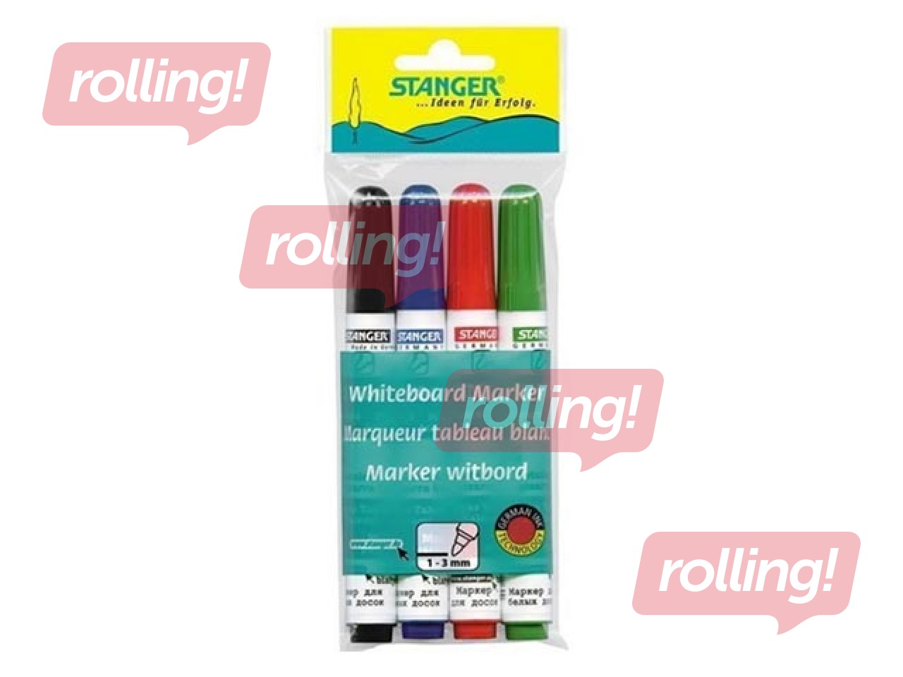 Tahvlimarker Stanger, komplekt, BM 240, 4 värvi