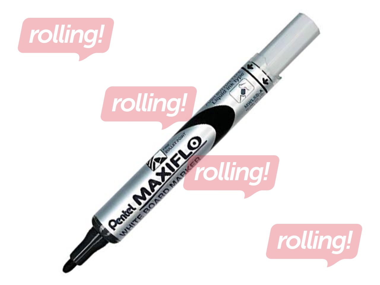 Tahvlimarker Pentel Maxiflo, ümmargune, must