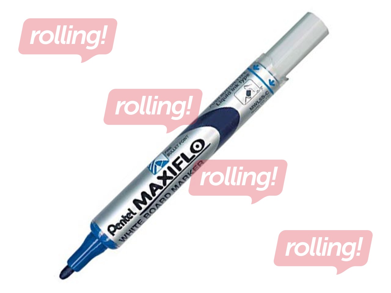 Tahvlimarker Pentel Maxiflo, ümmargune, sinine