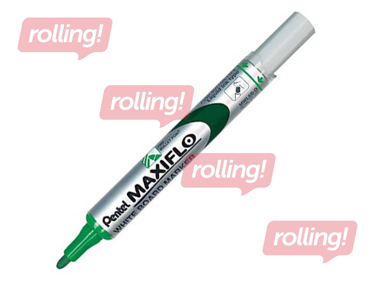 Tahvlimarker Pentel Maxiflo, ümmargune, roheline