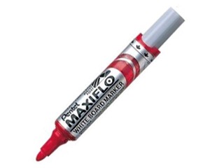 Маркер для белой доски Pentel Maxiflo, 6 мм, круглый, красный