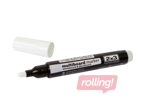 Marķieris stikla tāfelei, 2x3, AS141, balts