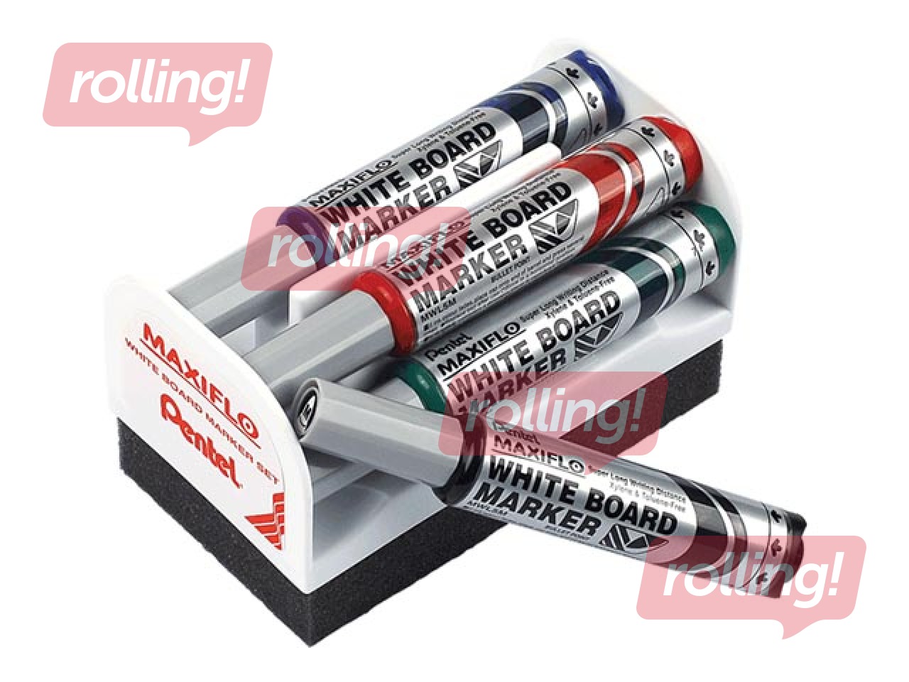 Pentel Maxiflo tahvlimarkerite komplekt, 6 mm, 4 värvi