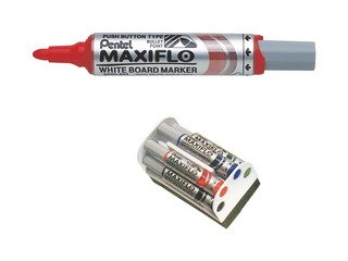 Pentel Maxiflo tahvlimarkerite komplekt, 6 mm, 4 värvi