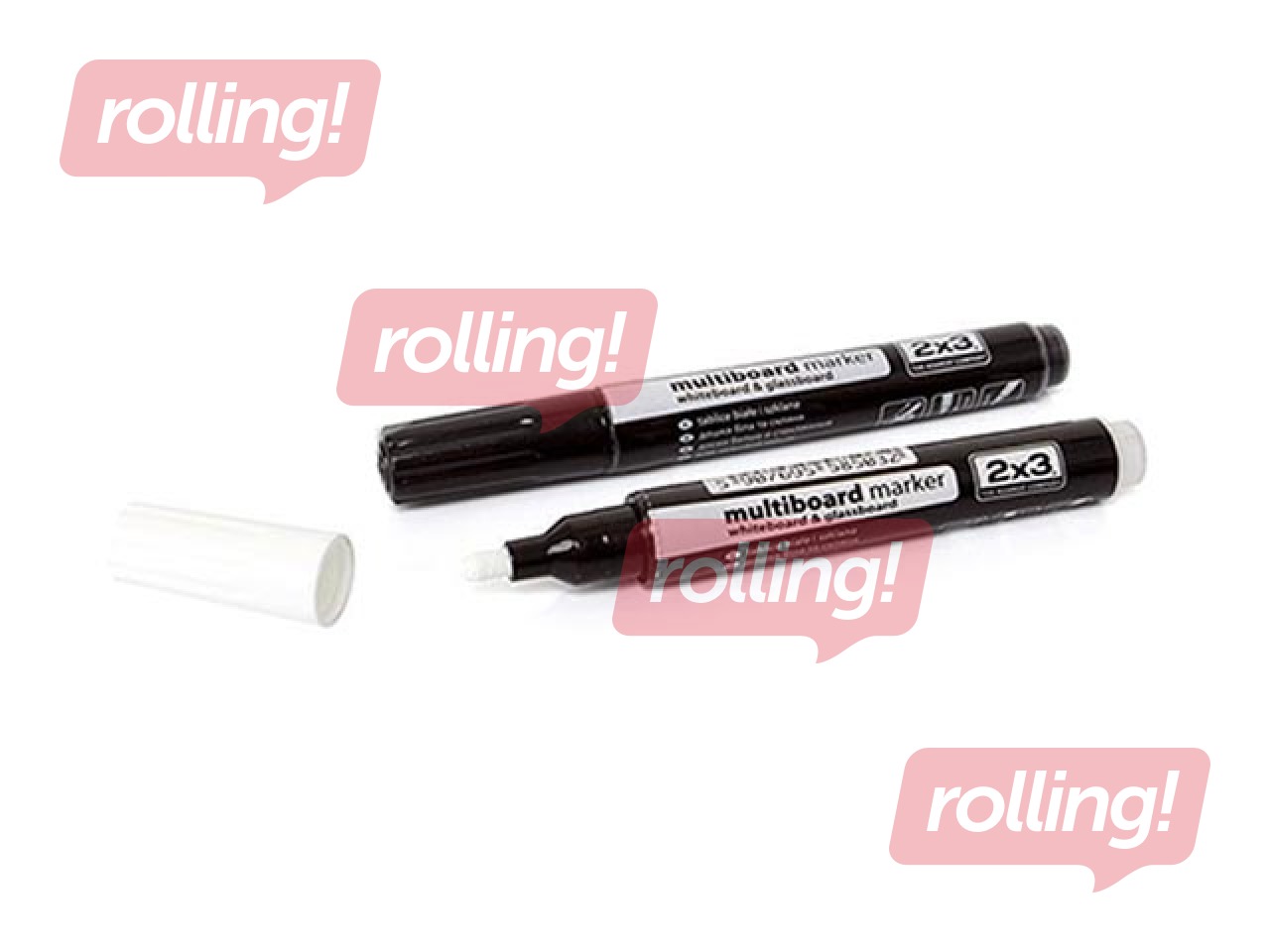 Marķieris stikla tāfelei, 2x3, melns