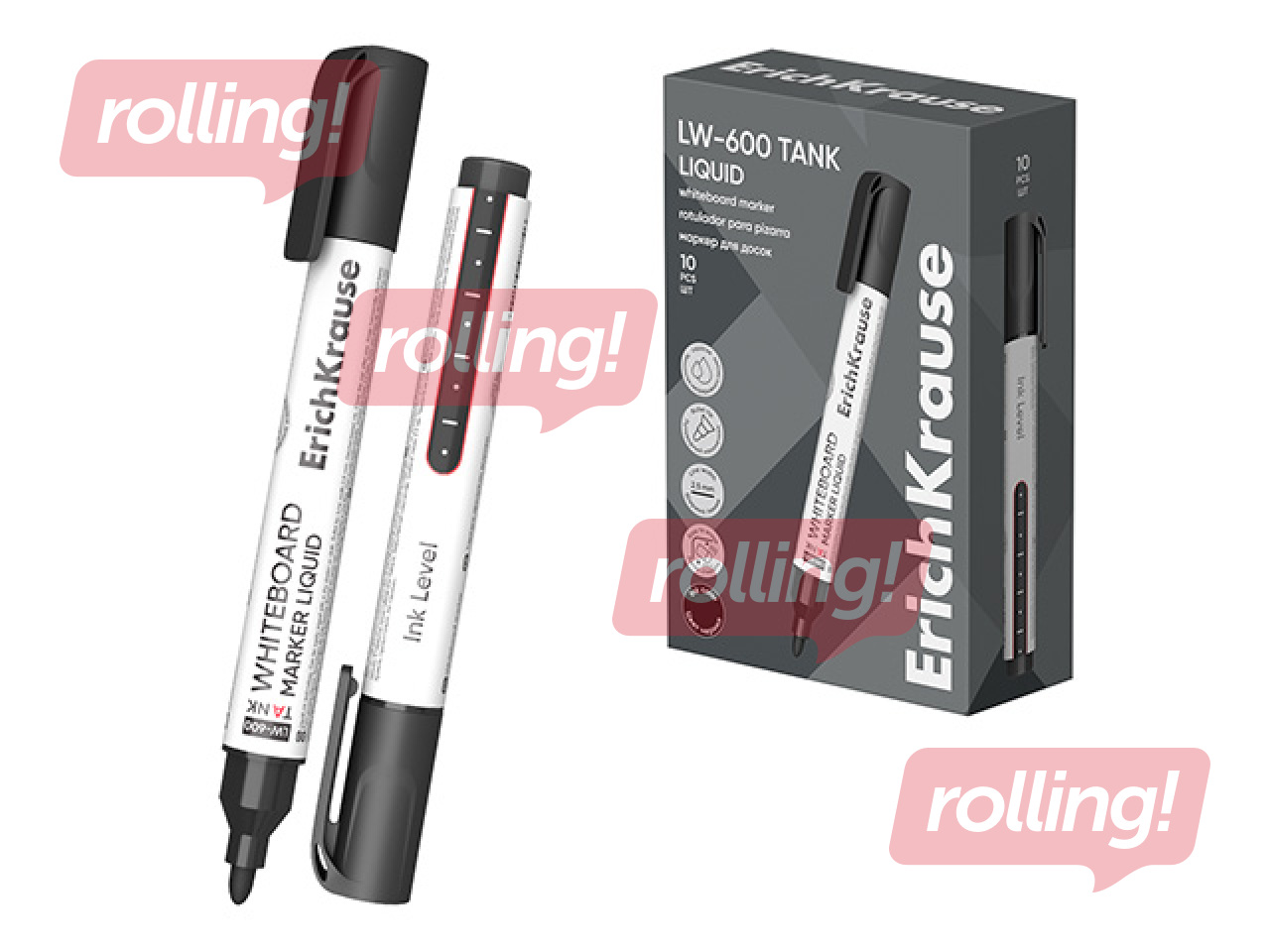 Marker valgele tahvlile, Erich Krause, LW-600, ümar, must