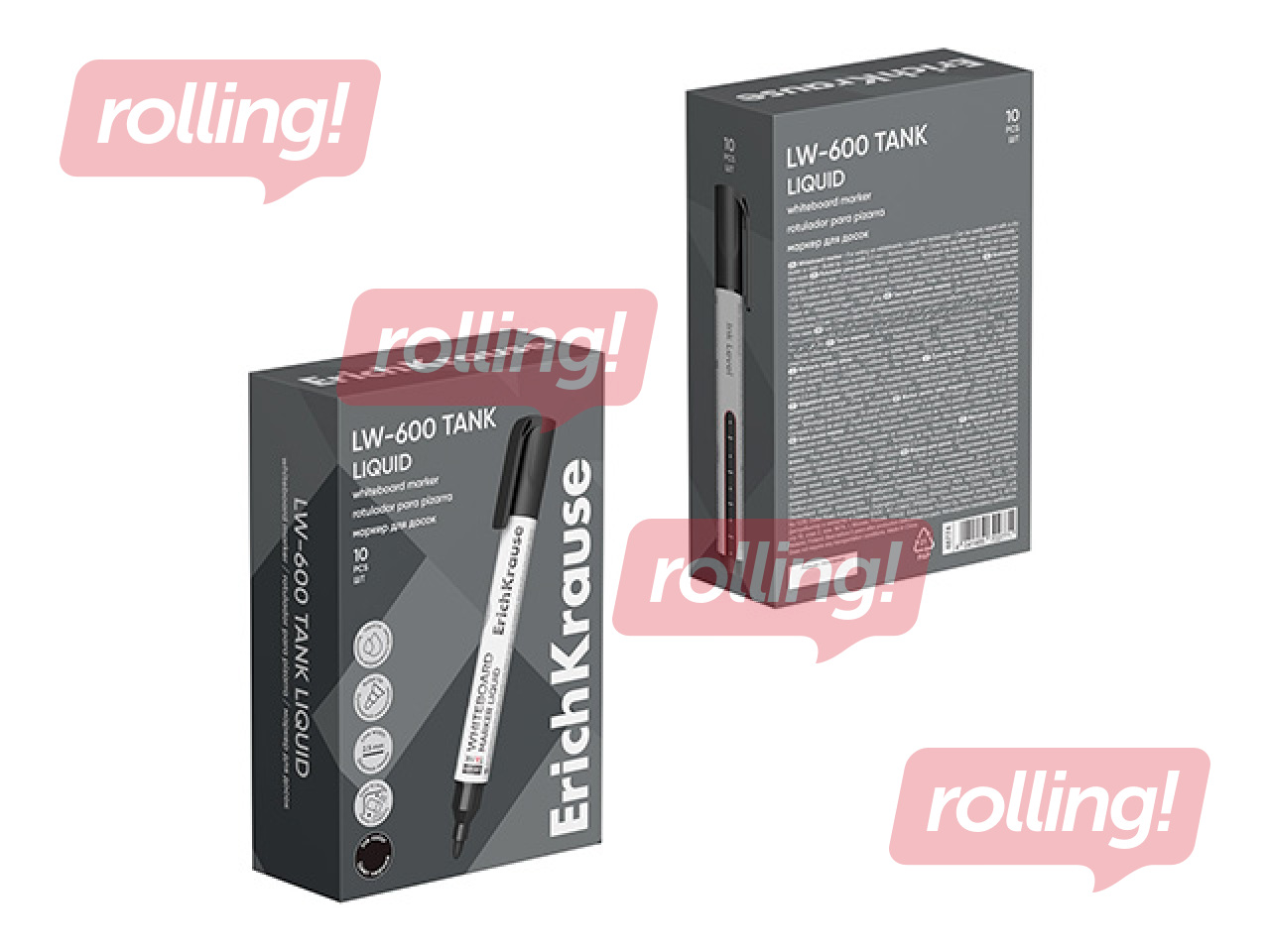 Marker valgele tahvlile, Erich Krause, LW-600, ümar, must